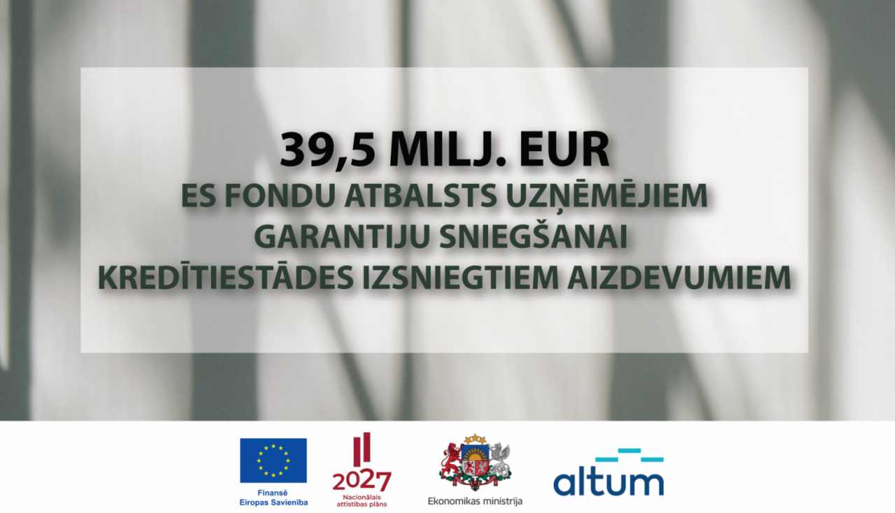 Altum guarantees and portfolio guarantees for entrepreneurs will be available until the end of 2029