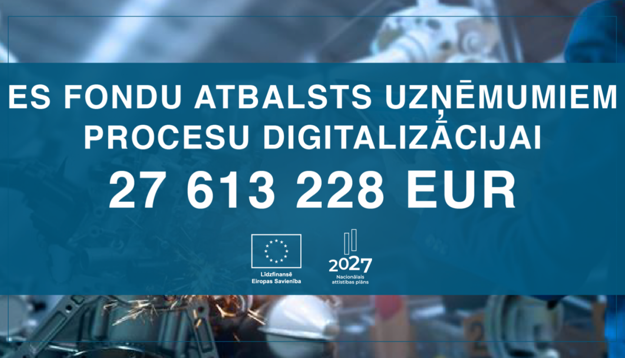 Uzņēmumiem procesu digitalizācijai būs pieejami vairāk kā 27 milj. eiro