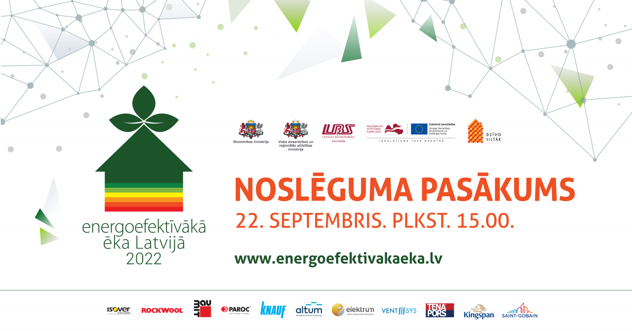 Konkursa “Energoefektīvākā ēka Latvijā 2022” laureātus godināsim 22. septembrī