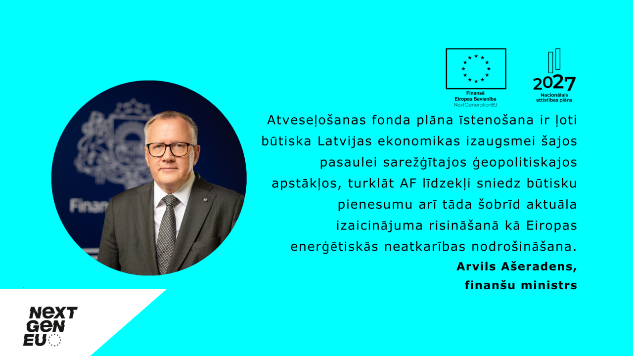 Latvija iesniedz EK otro Atveseļošanas fonda maksājuma pieprasījumu 335,7 miljonu eiro saņemšanai