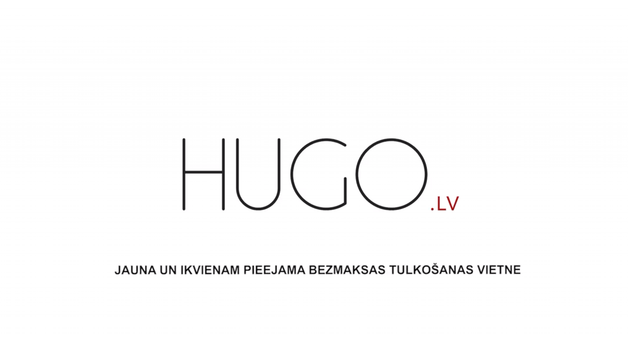 Teksts uz balta fona - Hugo.lv, jauna un ikvienam pieejama bezmaksas tulkošanas vietne