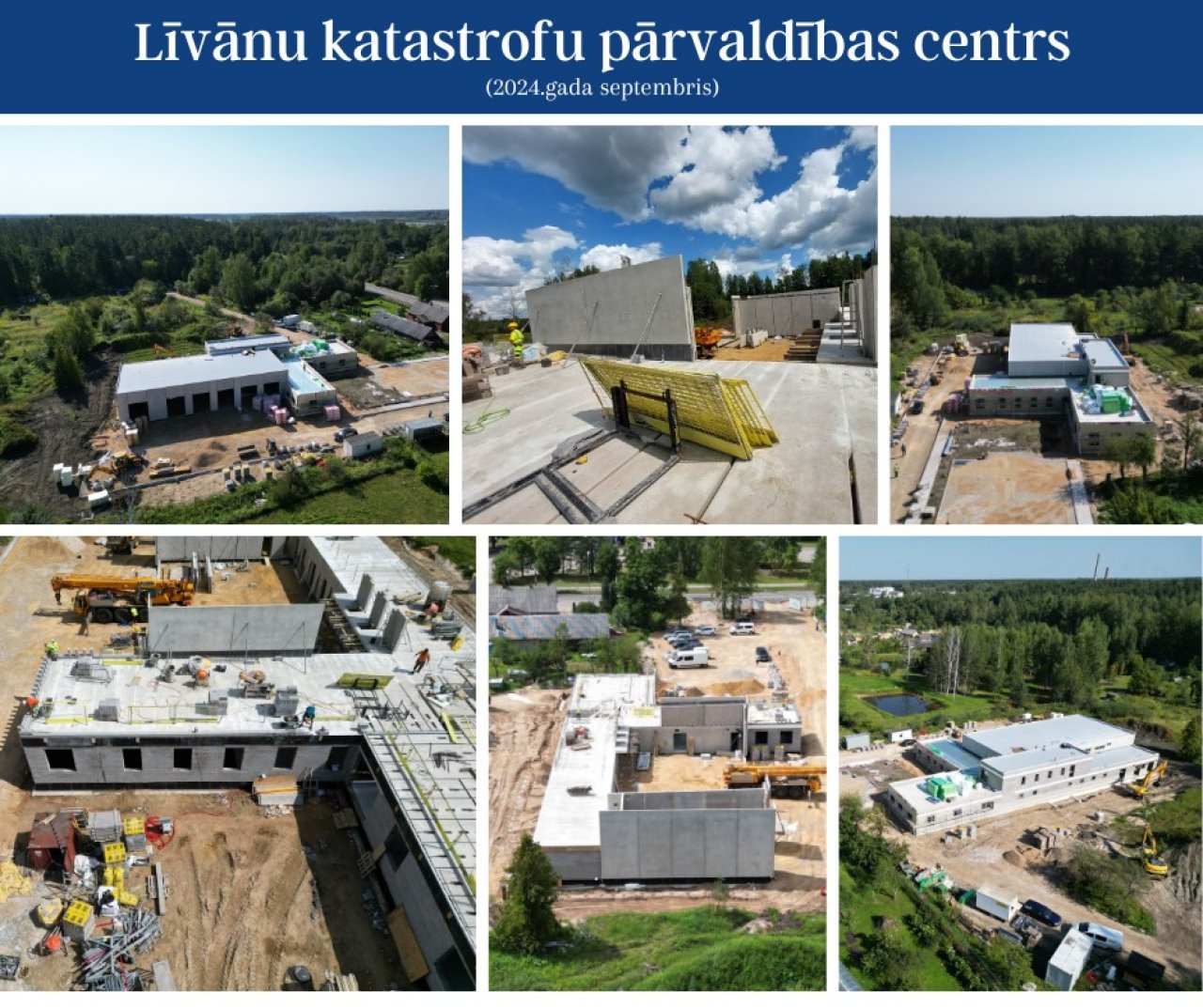 Topošajā Līvānu katastrofu pārvaldības centrā aizvadīti spāru svētki un pabeigti jumta nesošās konstrukcijas būvdarbi