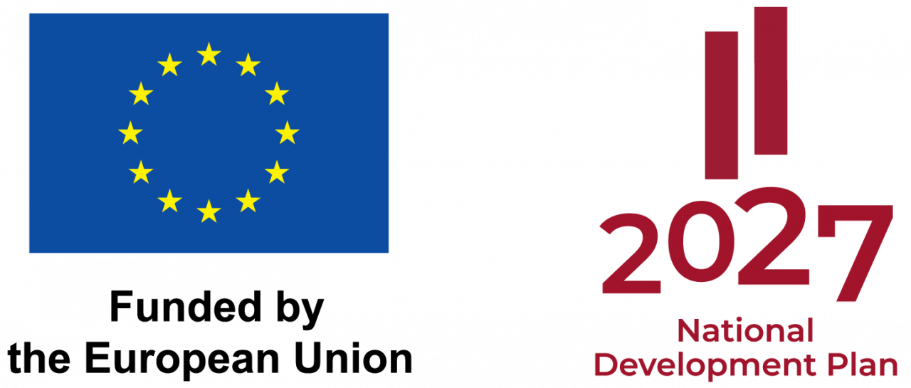 Logo combination - Funded by the European Union and 2027 National Development Plan